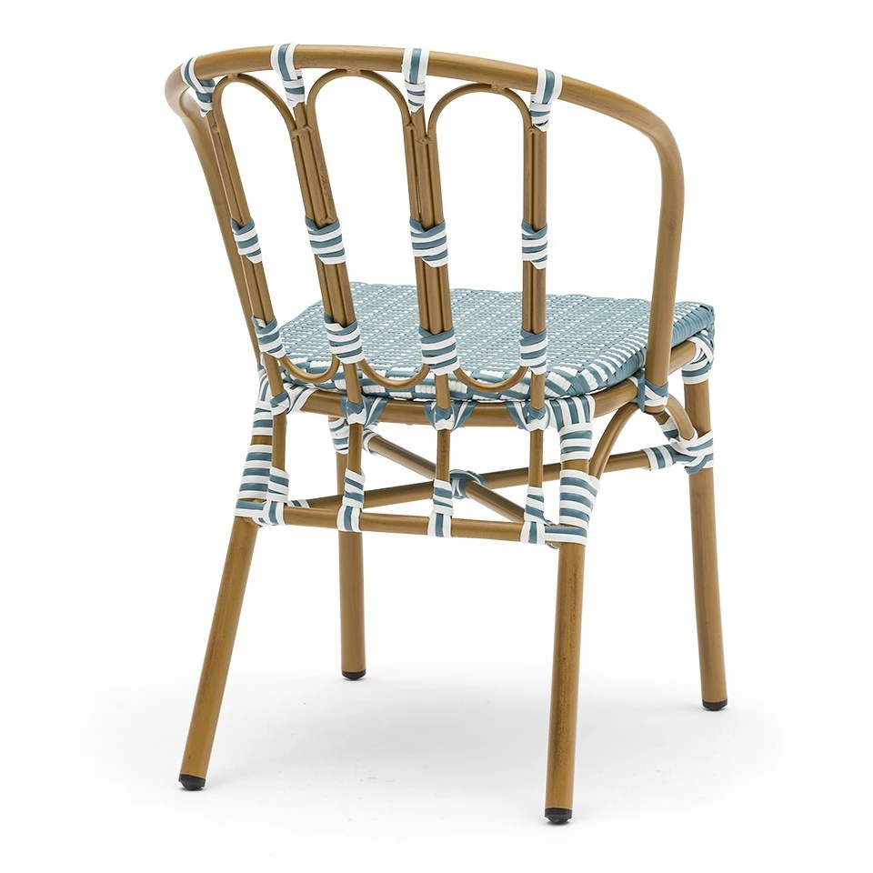 Aluminum French Stackable Rattan Chairs factory